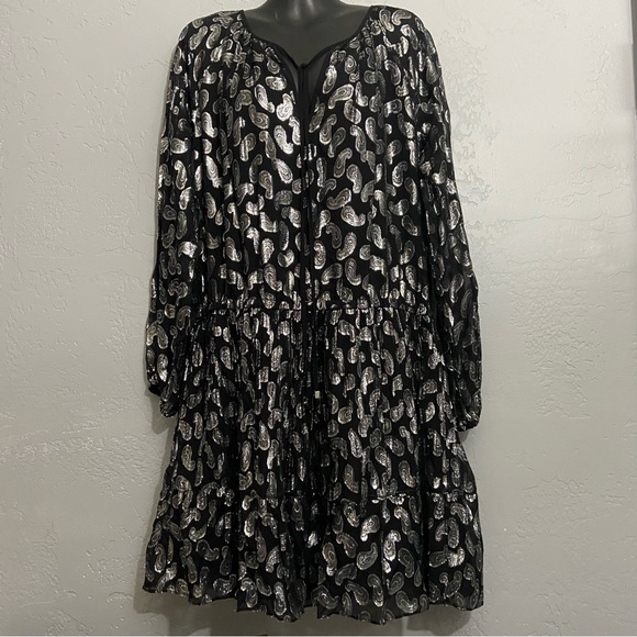 NWT MICHAEL Michael KORS Paisley Jacquard Dress Large - Picture 4 of 11